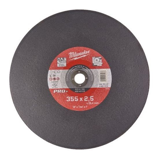 Afbeeldingen van MILWAUKEE Doorslijpschijf metaal SC41 355X2,5MM t.b.v. PRO+ afkortzaag