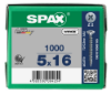 Afbeeldingen van SPAX Spaanplaatschroef verzonkenkop WIROX voldraad PZ2 5X16MM