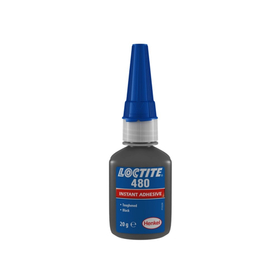 Afbeeldingen van LOCTITE Taaie snellijm 480 langzame uitharding zwart 20g