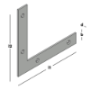 Afbeeldingen van GEBR. BODEGRAVEN Raamhoek ZM recht 120X120MM 19X1,5MM