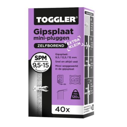 Afbeeldingen van Gipsplaat plug SP-mini 9,5-15MM 40x