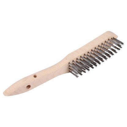 Afbeeldingen van COPENHAGEN PRO Staalborstel gietstaal met FSC houten handvat 4-rijen