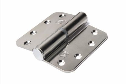 Afbeeldingen van DX Kogelstiftpaumelle links ronde hoeken met doorgezette knoop staal VZ 89X89MM