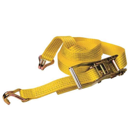 Afbeeldingen van Sjorband met ratel 2500 daN geel 50MM 9M