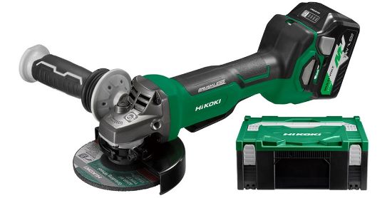 Afbeeldingen van HIKOKI Accu haakse slijper G3613DBWRZ 36V BL 125MM dodemansschakelaar REM 2x MV-A [36V 2,5Ah/18V 5,0Ah] in HSC II