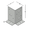 Afbeeldingen van GEBR. BODEGRAVEN Paalhouder ZM type A 90X90MM 2MM