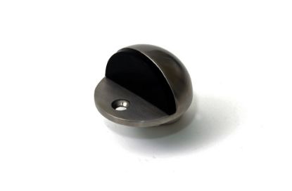 Afbeeldingen van Deurstopper RVS met zwarte zijbuffer 45X25MM