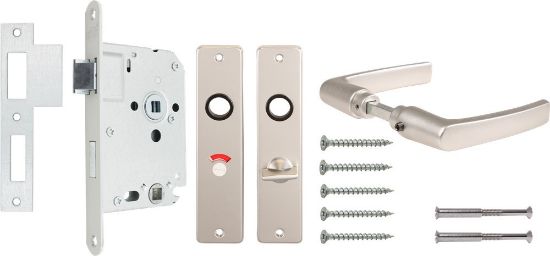 Afbeeldingen van OXLOC Vrij/bezetslotset Roubais aluminium