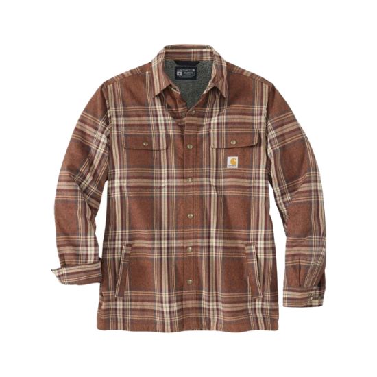 Afbeeldingen van CARHARTT Overhemd flannel sherpa geruit 105430 burnt sienna 2XL