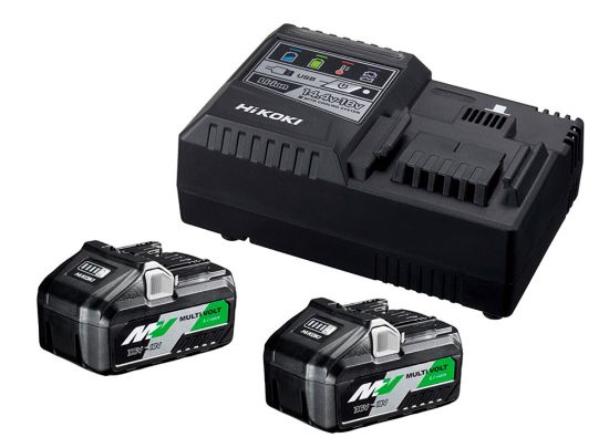 Afbeeldingen van HIKOKI Boosterpack B2 UC18YSL3WFZ bevat snellader UC18YSL3 en 2x MV-B (36V 4,0Ah/18V 8,0Ah)