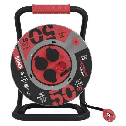 Afbeeldingen van EMOS Haspel metaal neopreen 3X1,5MM² 50M