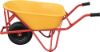 Afbeeldingen van KELFORT Stratenmakers kruiwagen HDPE geel 85L