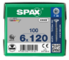 Afbeeldingen van SPAX Spaanplaatschroef verzonkenkop WIROX deeldraad T30 6X120MM