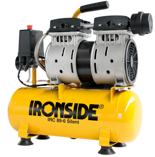 Afbeeldingen van IRONSIDE Compressor olievrij IRC 89-6 Silent 0-10bar 6L 500W