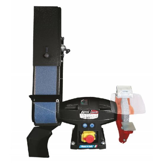 Afbeeldingen van FEMI Combi werkbank bandschuurmachine 294N 100X1000MM/200MM 850W drie fasen