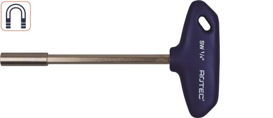 Afbeeldingen van ROTEC T-Sleutel bithouder ¼" magnetisch 125MM