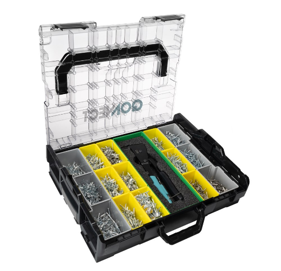 Afbeeldingen van Popnagelset Q-BOXX popnageltang PLRS + 3,2/4,0/4,8MM 1625x