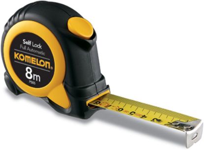 Afbeeldingen van KOMELON Rolmaat Self-Lock 8M 25MM staal/nylon gecoate band in ABS/rubber kast