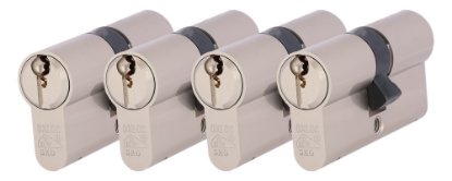 Afbeeldingen van OXLOC Profielcilinder dubbel O7 vernikkeld 30/30MM P4 SKG**