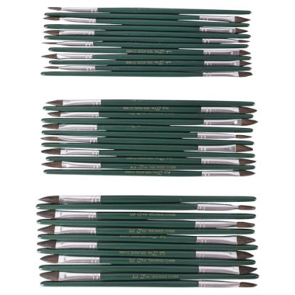 Afbeeldingen van COPENHAGEN PRO Autolakpenselenset pony haar FSC groen gelakte houten steel gr. 1-2-3 36x