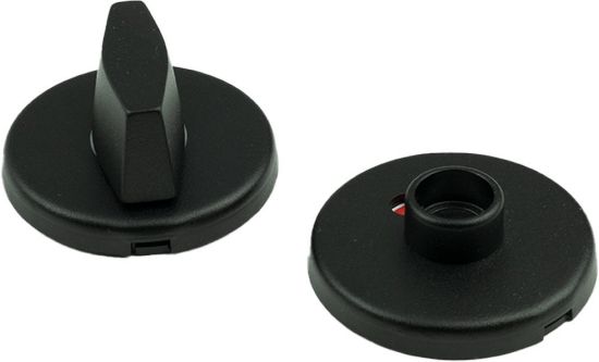 Afbeeldingen van OXLOC Vrij/bezetrozet Touluse aluminium zwart 55MM