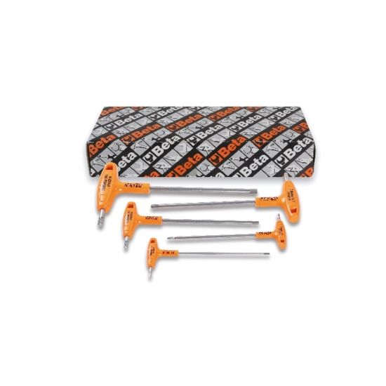 Afbeeldingen van BETA Haakse stiftsleutelset kracht handgreep RVS 96TINOX/S5 2,5-6MM 5x