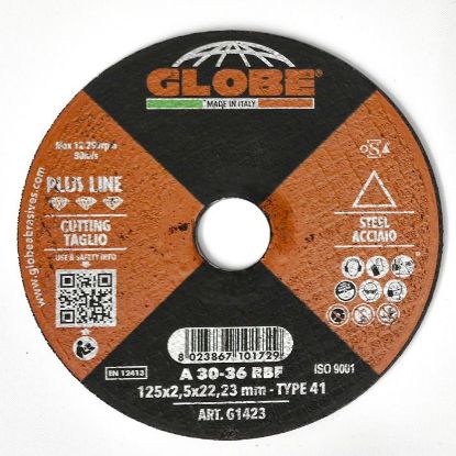 Afbeeldingen van GLOBE Doorslijpschijf G1423 A-30-36-R 125X2,5X22,2MM