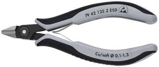 Afbeeldingen van KNIPEX Zijsnijtang elektro PREC 7942125ZESD DIN9654