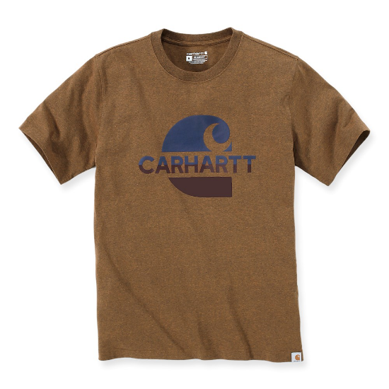 Afbeeldingen van CARHARTT T-shirt met grafische print 105908 olied walnut heather S