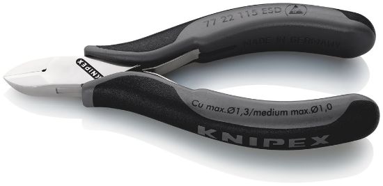 Afbeeldingen van KNIPEX Zijsnijtang elektro 7722115ESD DIN9654