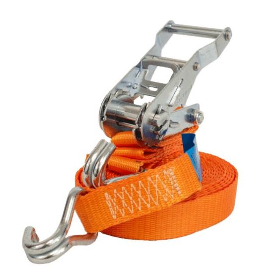 Afbeeldingen van Sjorband 2-delig oranje 25MM 5M