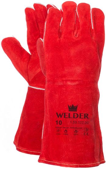 Afbeeldingen van OXXA Lashandschoen splitleder Welder 53-122 rood 10