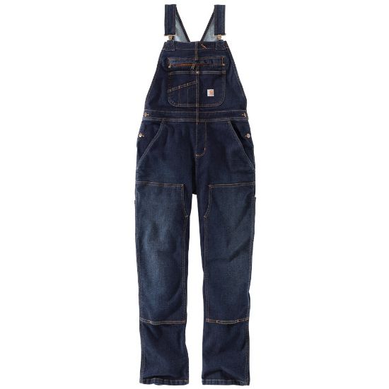 Afbeeldingen van CARHARTT Overall Denim dubbele voorkant BIB dames 104044 Midnight Sky XS