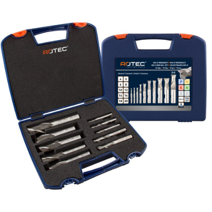 Afbeeldingen van ROTEC Spiebaanfrezenset HSS-E 600 DIN327 10-delig 4-20MM ABS