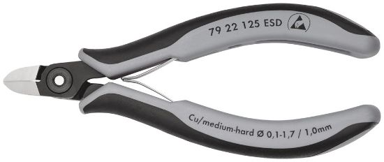 Afbeeldingen van KNIPEX Zijsnijtang elektro PREC 7922125ESD DIN9654