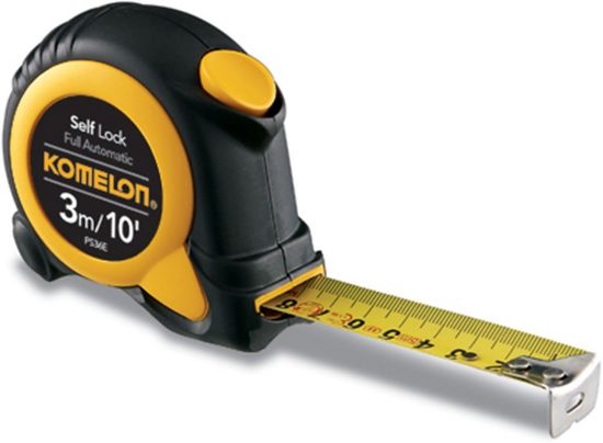 Afbeeldingen van KOMELON Rolmaat Self-Lock 3M 16MM staal/nylon gecoate band in ABS/rubber kast