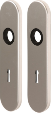 Afbeeldingen van OXLOC Kortschild krukgat + sleutelgat Parijs aluminium SL56