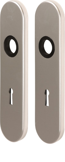 Afbeeldingen van OXLOC Kortschild krukgat + sleutelgat Parijs aluminium SL56