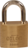 Afbeeldingen van OXLOC Cilinderhangslot EV messing laag 30MM KD30
