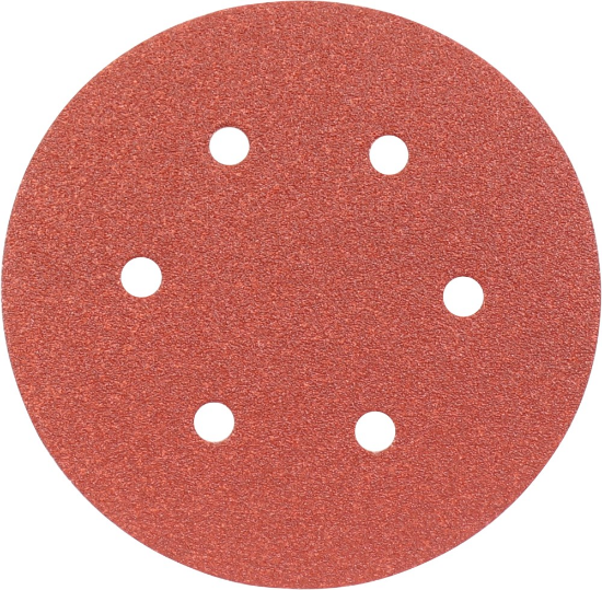 Afbeeldingen van KELFORT Klitschuurschijf rood 6-gat 150MM K100 10x