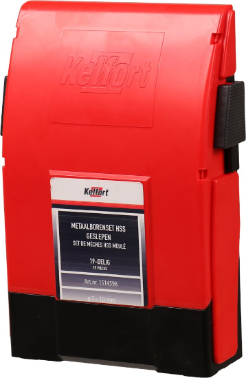 Afbeeldingen van KELFORT Metaalborenset HSS geslepen 1-10MM 19x