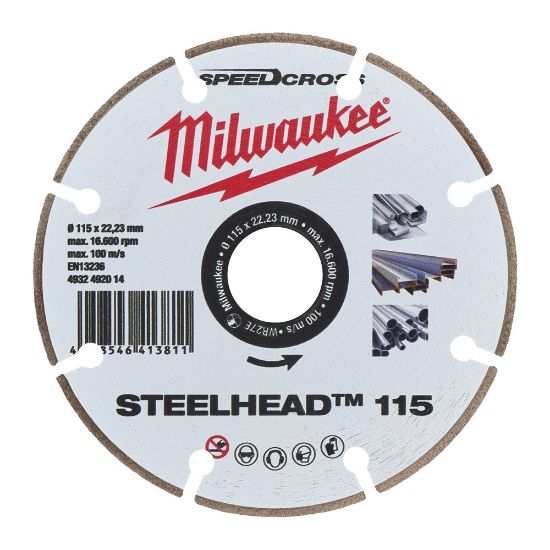 Afbeeldingen van MILWAUKEE Diamantzaagblad metaal SpeedCross Steelhead 115X22,23MM