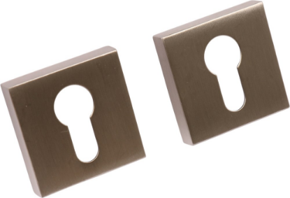 Afbeeldingen van OXLOC Rozet profielcilindergat RVS vierkant 50X11MM