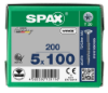 Afbeeldingen van SPAX Spaanplaatschroef verzonkenkop WIROX deeldraad T20 5X100MM