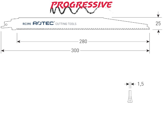 Afbeeldingen van ROTEC Reciprozaagblad RC390 / S1256XHM 2x