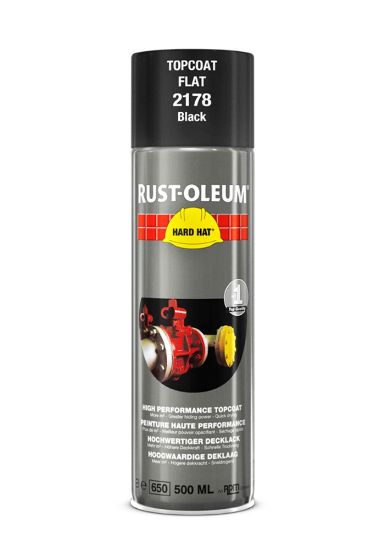 Afbeeldingen van RUST-OLEUM Deklaag zwart mat RAL9005 500ML