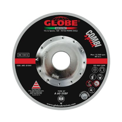 Afbeeldingen van GLOBE Afbraam-/doorslijpschijf G1041 RVS A-60-SX 125X2X22,2MM