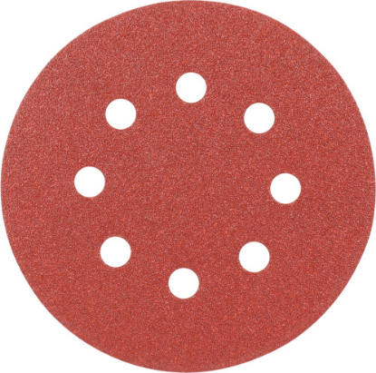 Afbeeldingen van KELFORT Klitschuurschijf rood 8-gat 125MM K120 10x