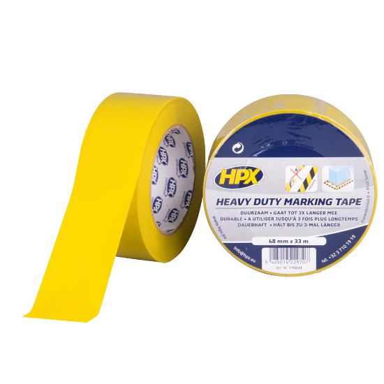 Afbeeldingen van HPX Zelfklevende hoogwaardige markeringstape geel 48MM 33M