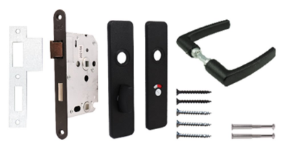 Afbeeldingen van OXLOC Vrij/bezetslotset blokmodel zwart